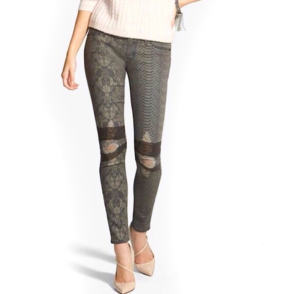 Hudson Krista Python Distressed Jeans - image 1